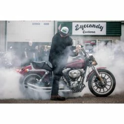 Trucker Hat With Embroidered Lowbrow Customs Logo Patch -Motorcycle Accessories Shop 004077 LowbrowCustomsTruckerHatwithEmbroideredLowbrowCustomsLogoPatch web1