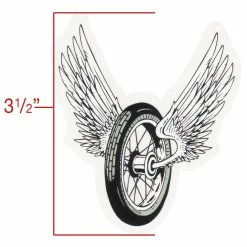 Lowbrow Customs Winged Wheel Sticker - Small -Motorcycle Accessories Shop 005227 lowbrow customs winged wheel sticker specs
