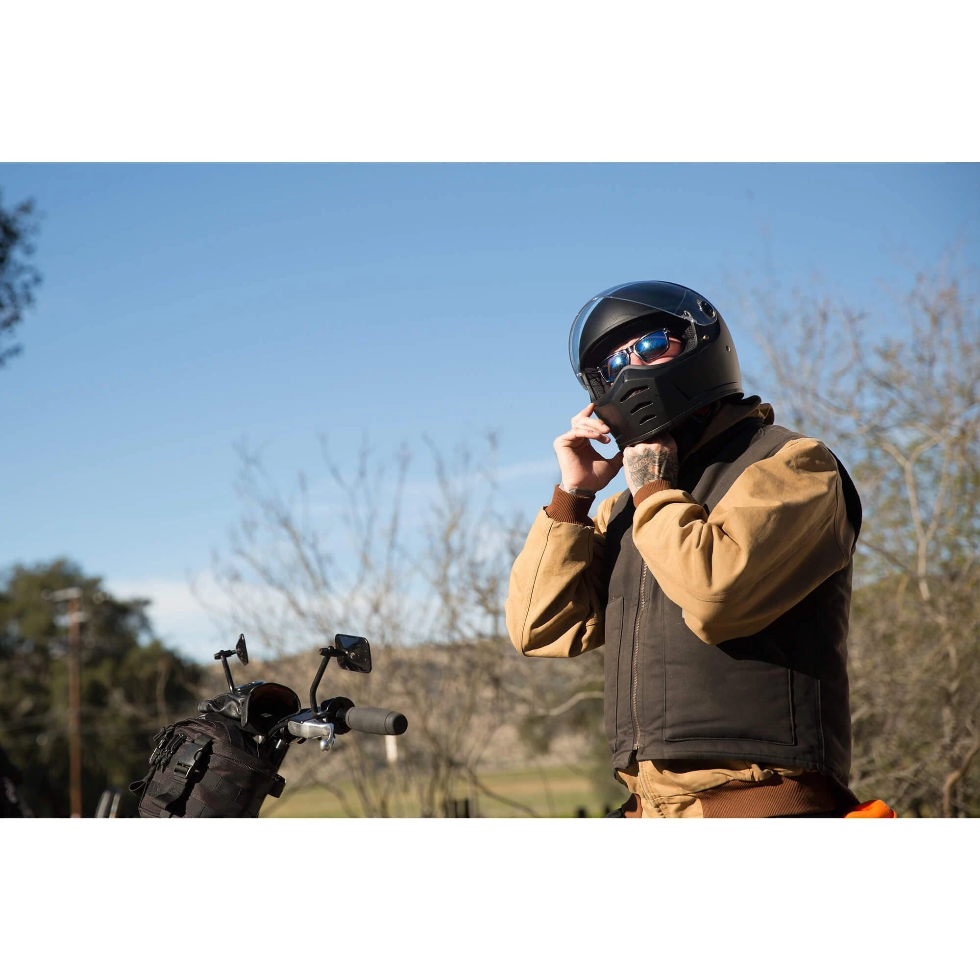 Biltwell Lane Splitter DOT/ECE Approved Full Face Helmet - Flat Black - Image 8