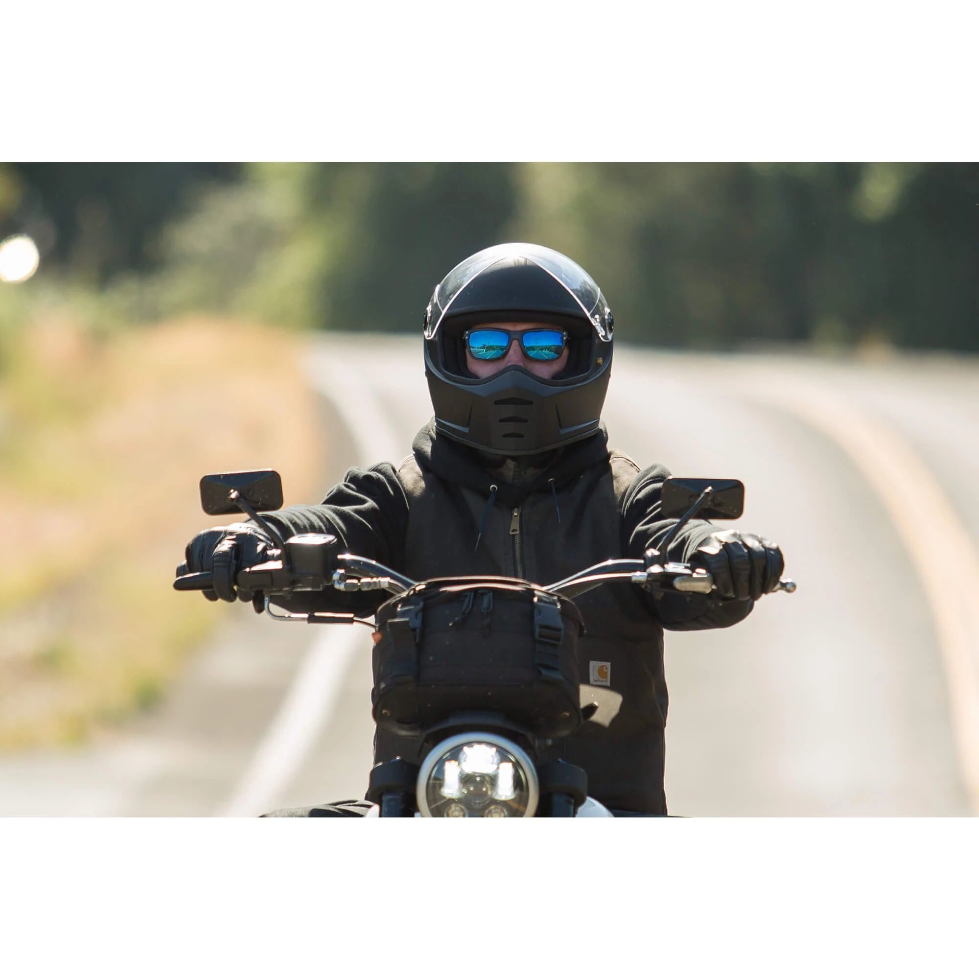 Biltwell Lane Splitter DOT/ECE Approved Full Face Helmet - Flat Black - Image 9