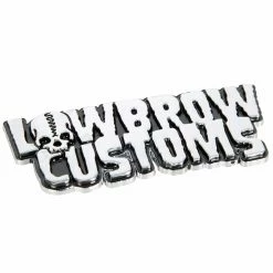 Lowbrow Customs Logo Chrome Stick-On 3D Emblem