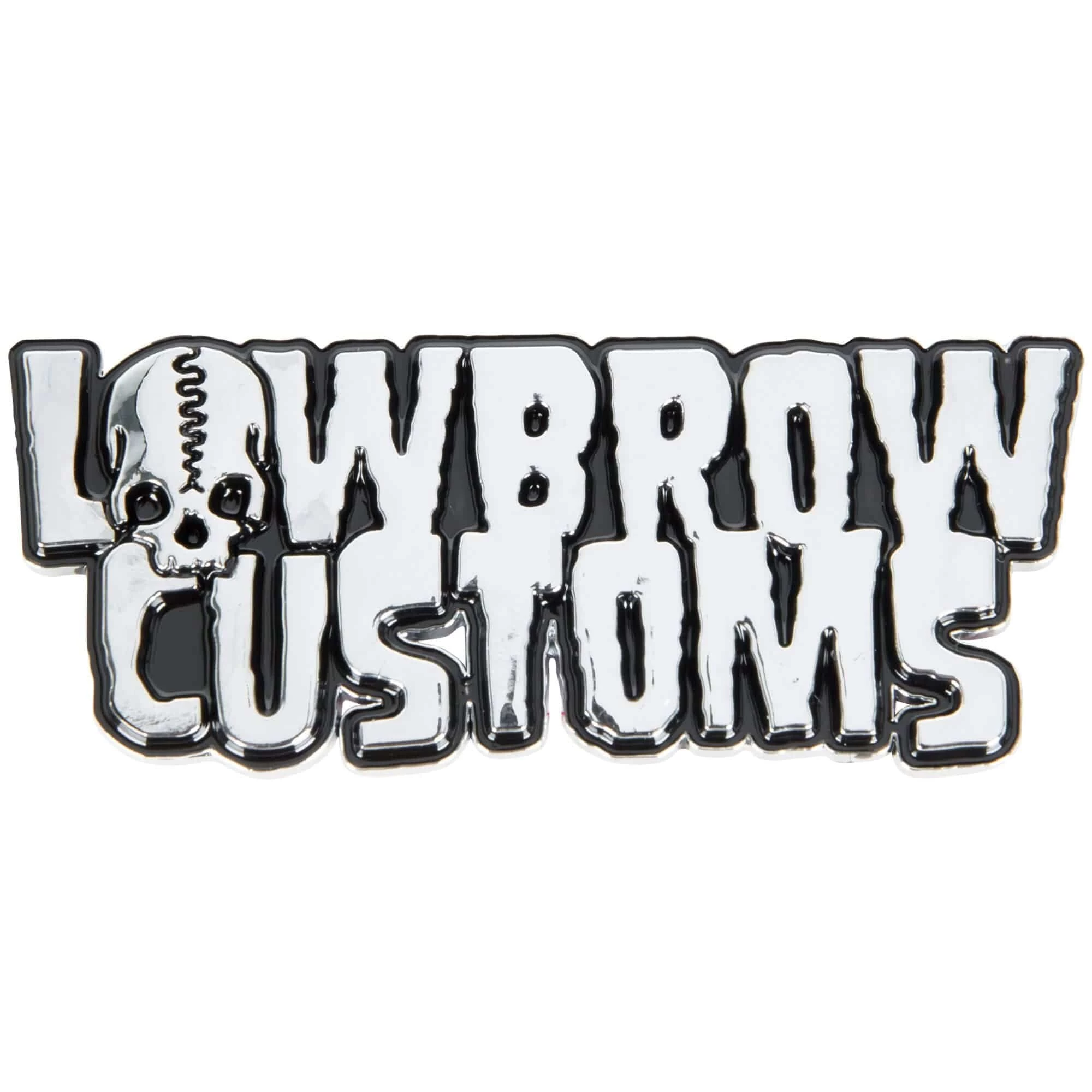Lowbrow Customs Logo Chrome Stick-On 3D Emblem 2 Lowbrow Customs Logo Chrome Stick-On 3D Emblem - Image 2