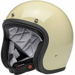 Biltwell Bonanza Helmet DOT Approved Helmet -Â Gloss Vintage White