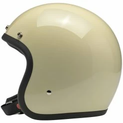 Biltwell Bonanza Helmet DOT Approved Helmet - Gloss Vintage White -Motorcycle Accessories Shop 009093 BiltwellBonanzaHelmetGlossVintageWhiteDOT ECEApproved 2