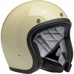 Biltwell Bonanza Helmet DOT Approved Helmet - Gloss Vintage White -Motorcycle Accessories Shop 009093 BiltwellBonanzaHelmetGlossVintageWhiteDOT ECEApproved 3