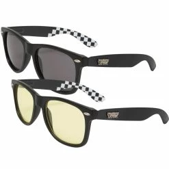 Lowbrow Customs Originals Sunglasses And Black Moon Riding Glasses Set - Save $5!