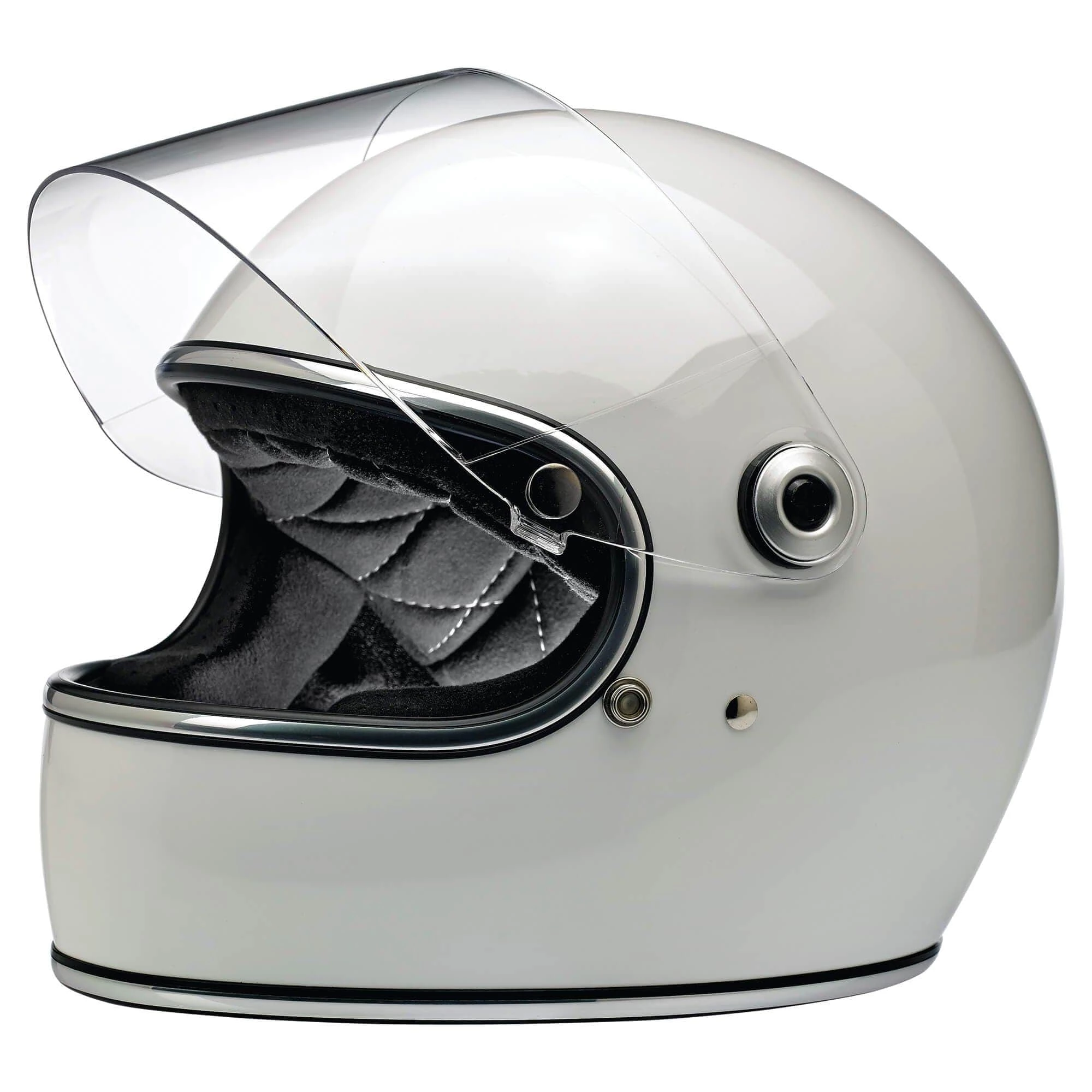 Biltwell Gringo S DOT/ECE Approved Full Face Helmet - Gloss White 2 Biltwell Gringo S DOT/ECE Approved Full Face Helmet - Gloss White - Image 2