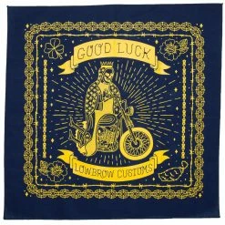 Lowbrow Customs Bandanna 3 Pack - Made In The USA -Motorcycle Accessories Shop 010130 Lowbrow Customs Good Luck Bandanna Made in the USA Navy 1e 72c99ac3 31a3 40a2 9666 a9ce989f81ab