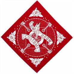 Lowbrow Customs Winged Wheel Banner Bandanna - Made In The USA 7 Lowbrow Customs Winged Wheel Banner Bandanna - Made In The USA -Motorcycle Accessories Shop 010131 lowbrow customs winged wheel banner bananna made in the usa red 5