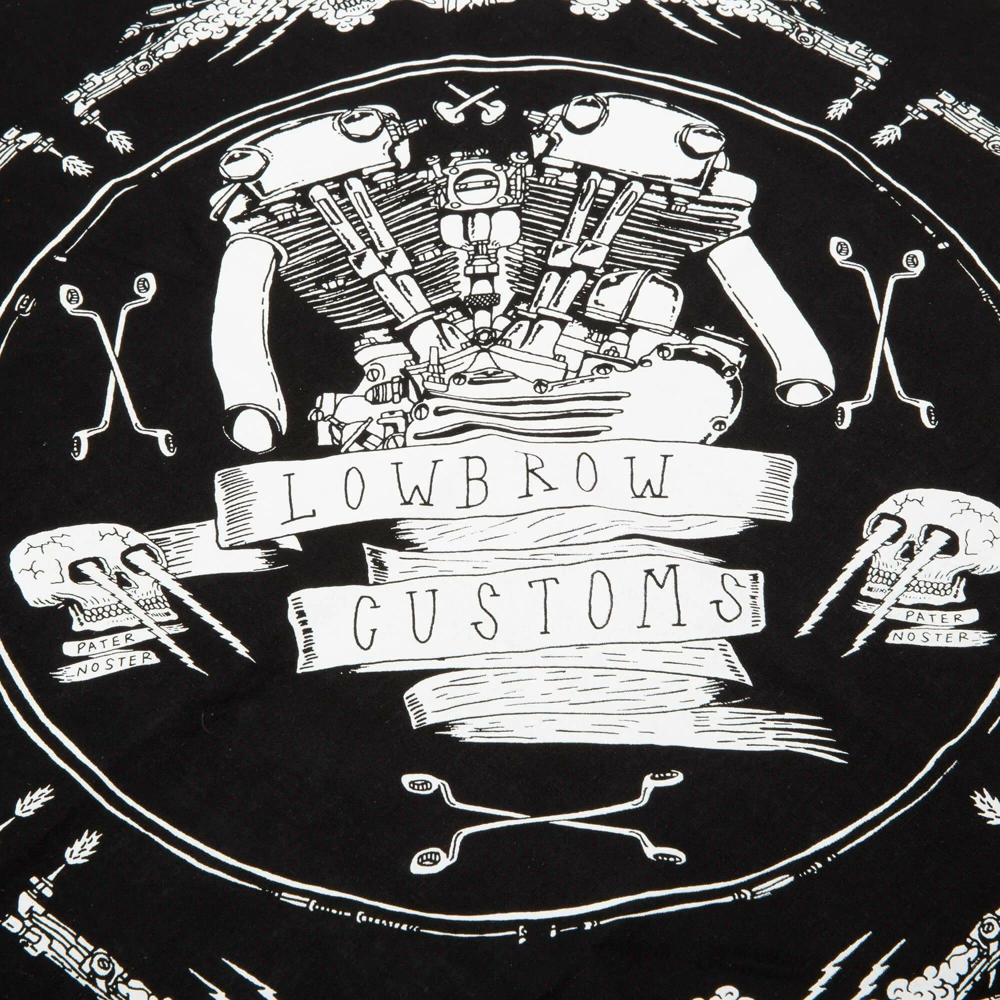 Lowbrow Customs Knucklehead Bandanna - Made In The USA 2 Lowbrow Customs Knucklehead Bandanna - Made In The USA - Image 2