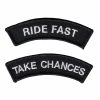 Lowbrow Customs Ride Fast Take Chances Rocker Patches - Pair
