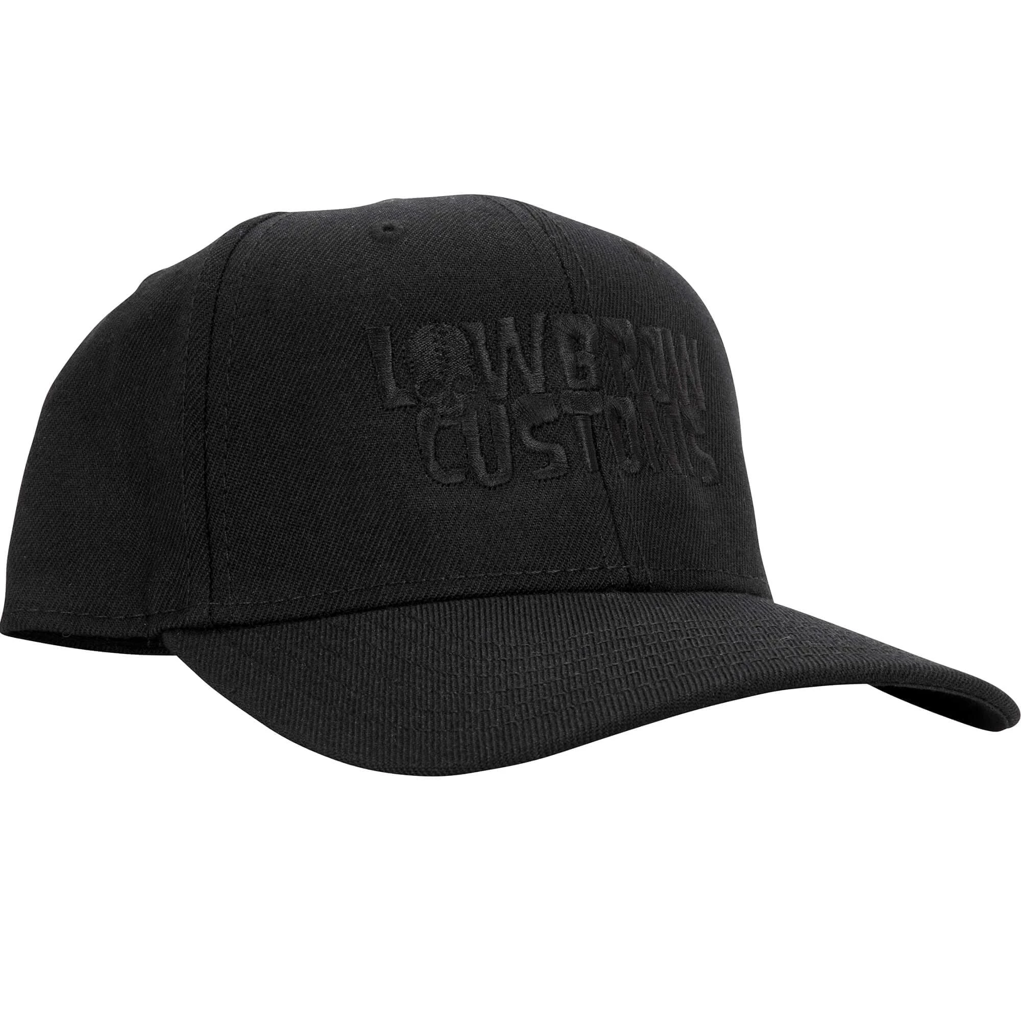Lowbrow Customs Blackout Embroidered Snapback Hat 4 Lowbrow Customs Blackout Embroidered Snapback Hat - Image 4