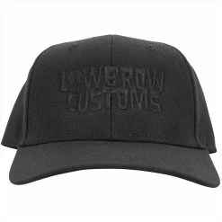 Lowbrow Customs Blackout Embroidered Snapback Hat 10 Lowbrow Customs Blackout Embroidered Snapback Hat -Motorcycle Accessories Shop 010877 Lowbrow Customs Blackout Embroidered Snapback Hat 3