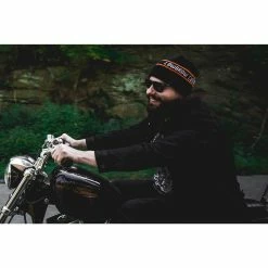 Lowbrow Customs Motor Company Knit Beanie Hat -Motorcycle Accessories Shop 011034 Lowbrow Customs Motor Company Beenie Knit Hat 2