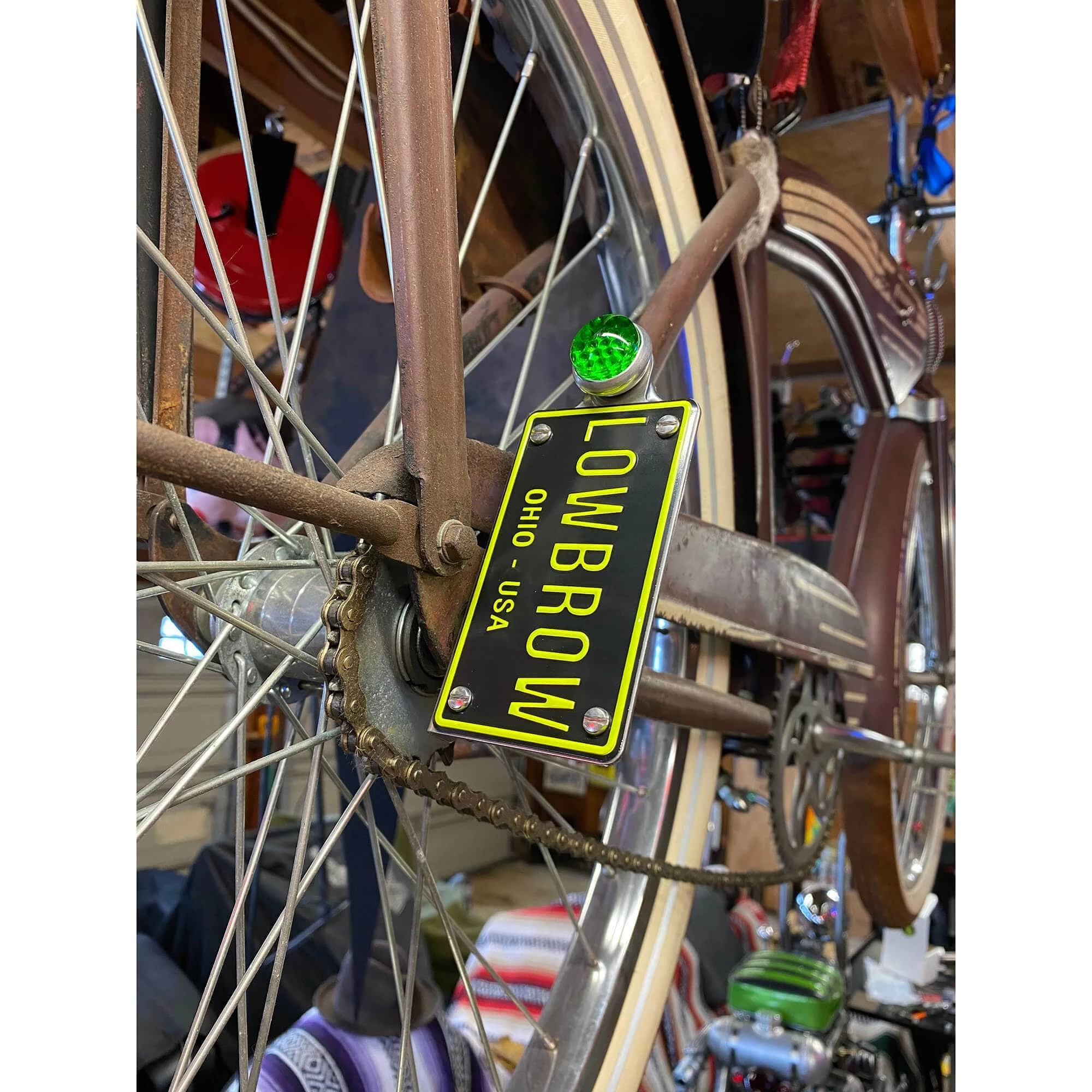 Lowbrow Customs LOWBROW Stamped Aluminum Bicycle License Plate 4 Lowbrow Customs LOWBROW Stamped Aluminum Bicycle License Plate - Image 4