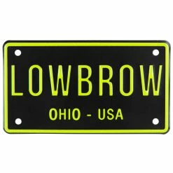 Lowbrow Customs LOWBROW Stamped Aluminum Bicycle License Plate
