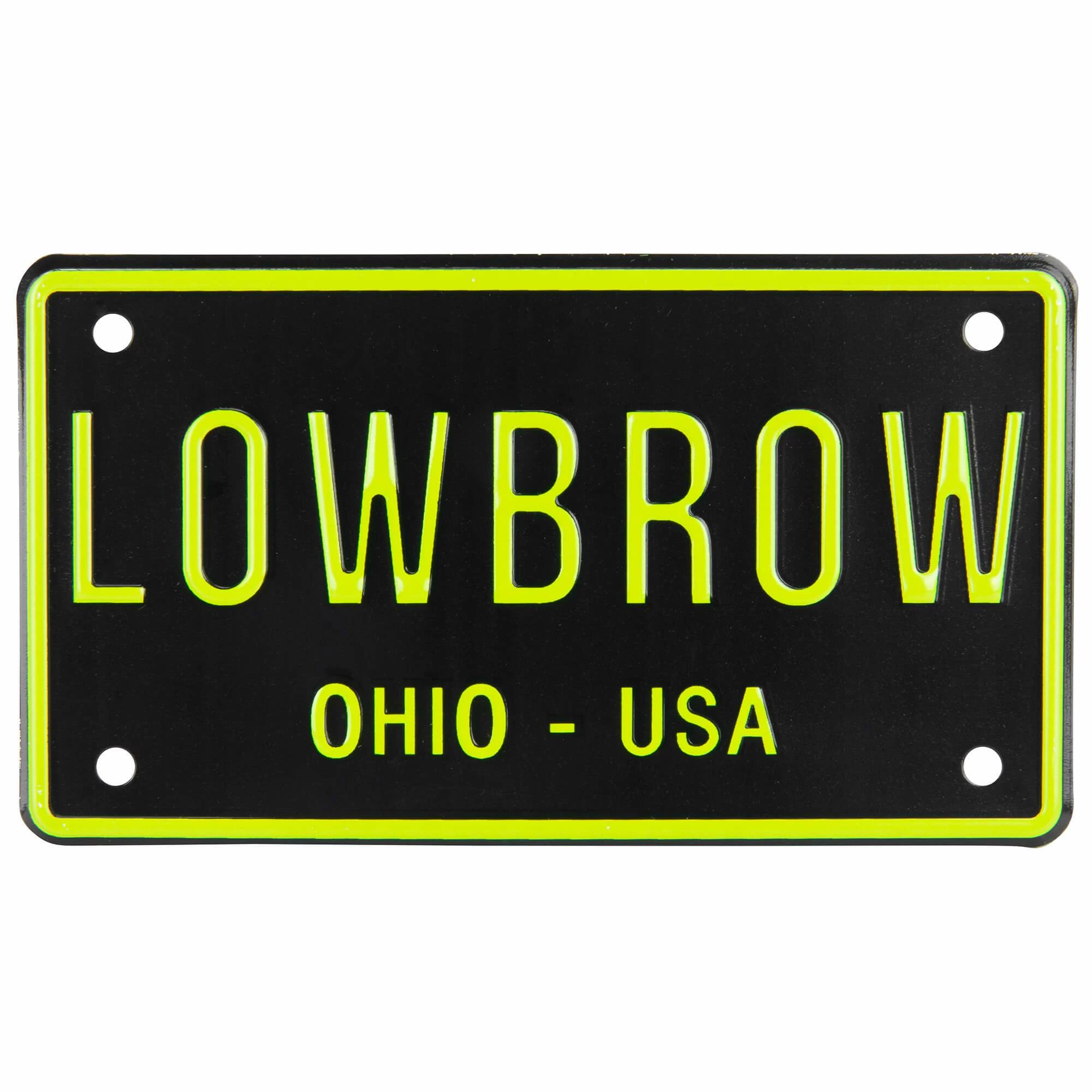 Lowbrow Customs LOWBROW Stamped Aluminum Bicycle License Plate 1 Lowbrow Customs LOWBROW Stamped Aluminum Bicycle License Plate