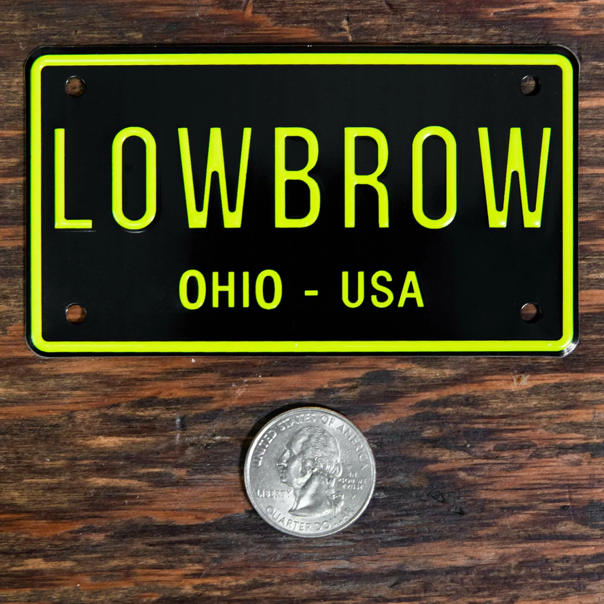 Lowbrow Customs LOWBROW Stamped Aluminum Bicycle License Plate 5 Lowbrow Customs LOWBROW Stamped Aluminum Bicycle License Plate - Image 5