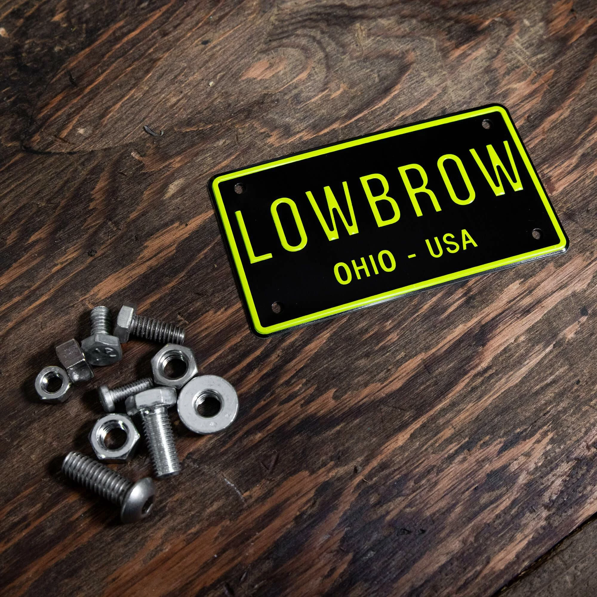Lowbrow Customs LOWBROW Stamped Aluminum Bicycle License Plate 12 Lowbrow Customs LOWBROW Stamped Aluminum Bicycle License Plate - Image 12