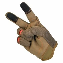 Biltwell Moto Gloves - Brown/Orange -Motorcycle Accessories Shop 011217 Biltwell MotoGloves Brown Orange 6