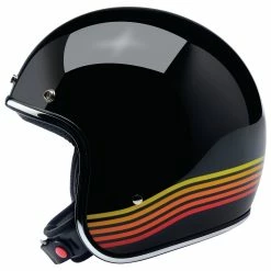 Biltwell Bonanza Helmet DOT Approved Helmet - Gloss Black Spectrum -Motorcycle Accessories Shop 011231 Biltwell Helmet Bonanza DOT GLOSSBLACKSPECTRUM 3