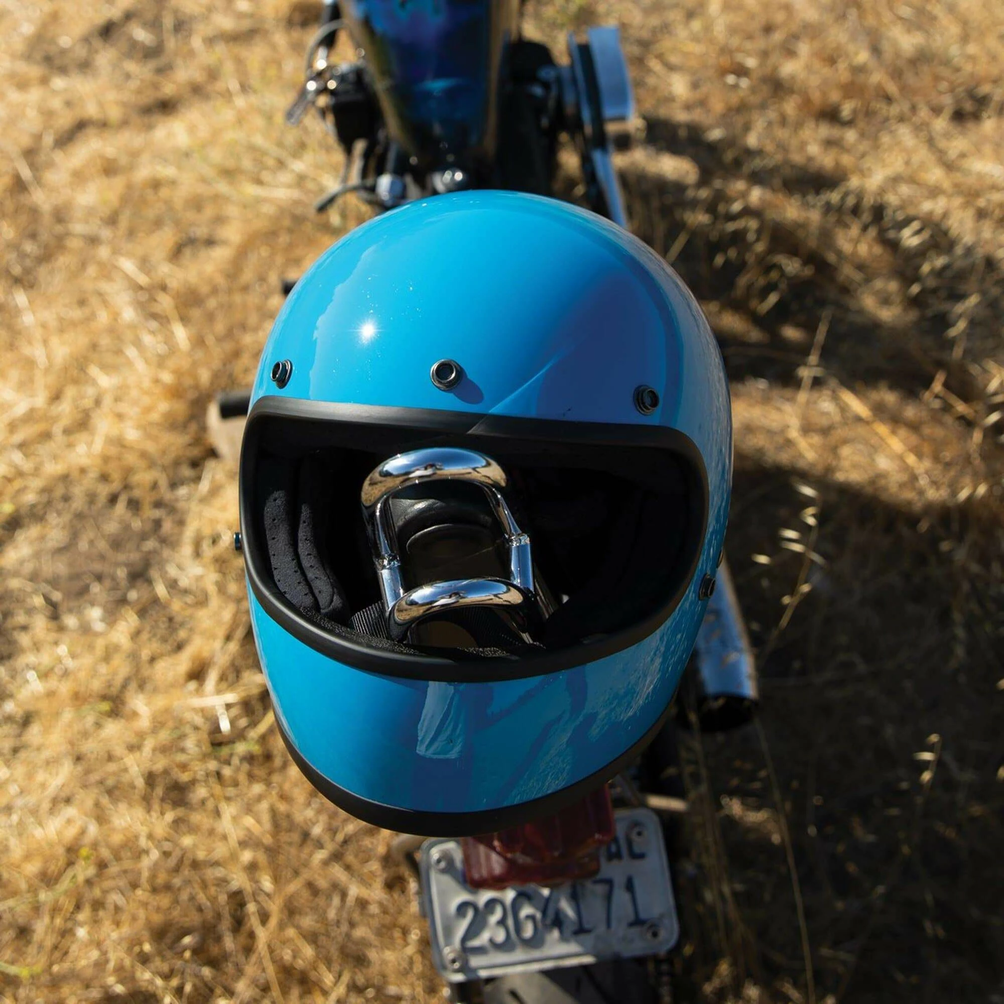 Biltwell Gringo DOT/ECE Approved Full Face Helmet - Gloss Tahoe Blue 11 Biltwell Gringo DOT/ECE Approved Full Face Helmet - Gloss Tahoe Blue - Image 11