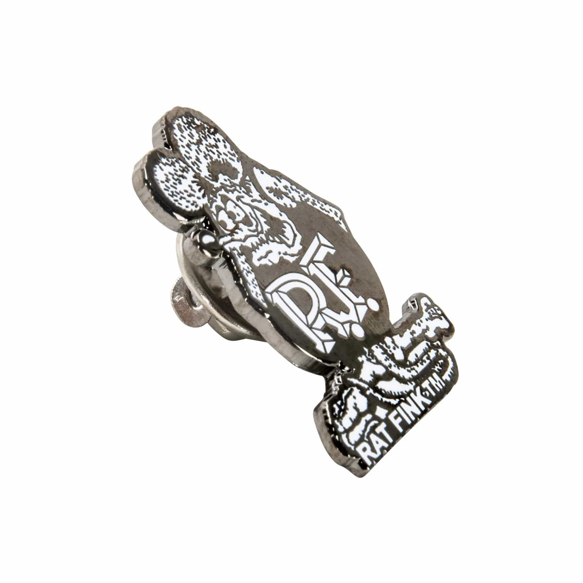 Mooneyes Rat Fink Lapel Pin - Black 2 Mooneyes Rat Fink Lapel Pin - Black - Image 2