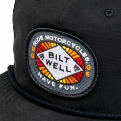 Biltwell RMHF 2 Snap Back Hat - Black -Motorcycle Accessories Shop 011919 Biltwell SnapBack RMHF2Black 3