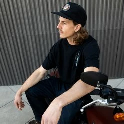 Biltwell RMHF 2 Snap Back Hat - Black -Motorcycle Accessories Shop 011919 Biltwell SnapBack RMHF2Black 7