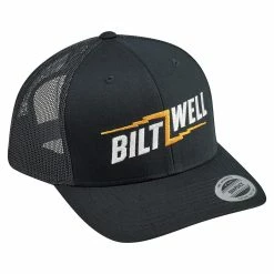 Biltwell Bolts 2 Snap Back Hat - Black -Motorcycle Accessories Shop 012238 Biltwell Snap Back Hat Bolts 2 Black White Orange 1