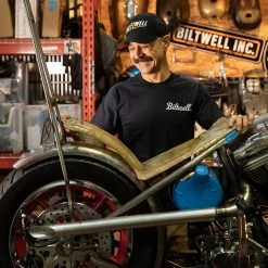 Biltwell Bolts 2 Snap Back Hat - Black -Motorcycle Accessories Shop 012238 Biltwell Snap Back Hat Bolts 2 Black White Orange 7