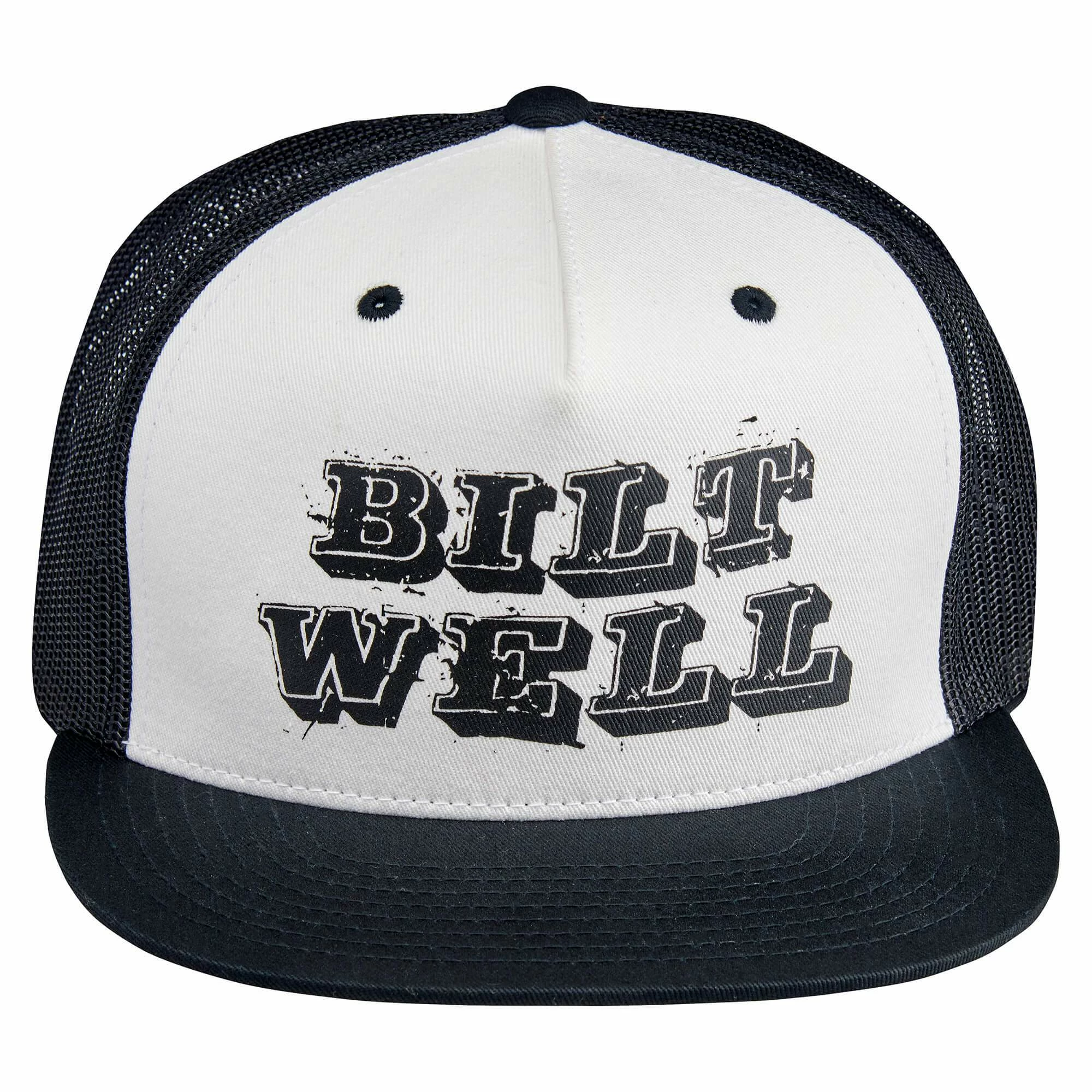 Biltwell Smudge Snap Back Hat - Black/White/Khaki 2 Biltwell Smudge Snap Back Hat - Black/White/Khaki - Image 2