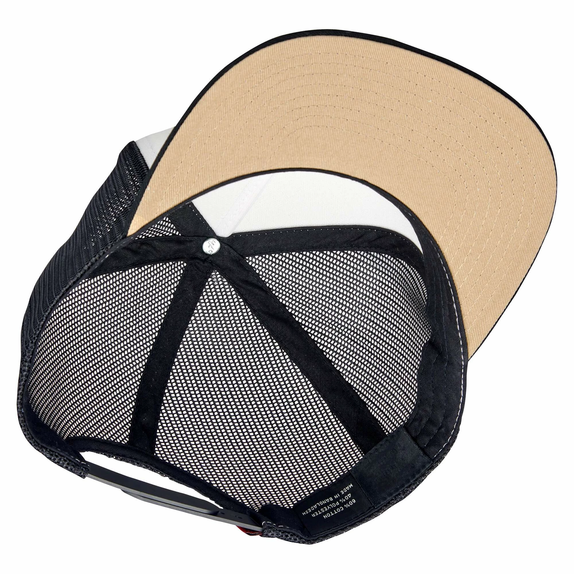 Biltwell Smudge Snap Back Hat - Black/White/Khaki 6 Biltwell Smudge Snap Back Hat - Black/White/Khaki - Image 6