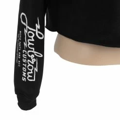 Lowbrow Customs Parts And Accessories Womens Cropped Hooded Sweatshirt 14 Lowbrow Customs Parts And Accessories Womens Cropped Hooded Sweatshirt -Motorcycle Accessories Shop 012320 Lowbrow Customs Parts and Accessories Womens Cropped Hooded Sweatshirt 2