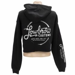Lowbrow Customs Parts And Accessories Womens Cropped Hooded Sweatshirt