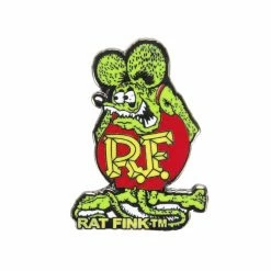 Mooneyes Rat Fink Lapel Pin - Green