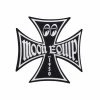 Mooneyes Maltese Iron Cross Sticker - Small - Black