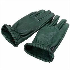 Axel Co. Green Waxed Cowhide Gloves -Motorcycle Accessories Shop 012468 Axel Co GreenWaxedCowhideGloves 7