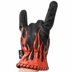 Axel Co. Flame Cowhide Gloves -Motorcycle Accessories Shop 012470 Axel Co FlameCowhideGloves 7