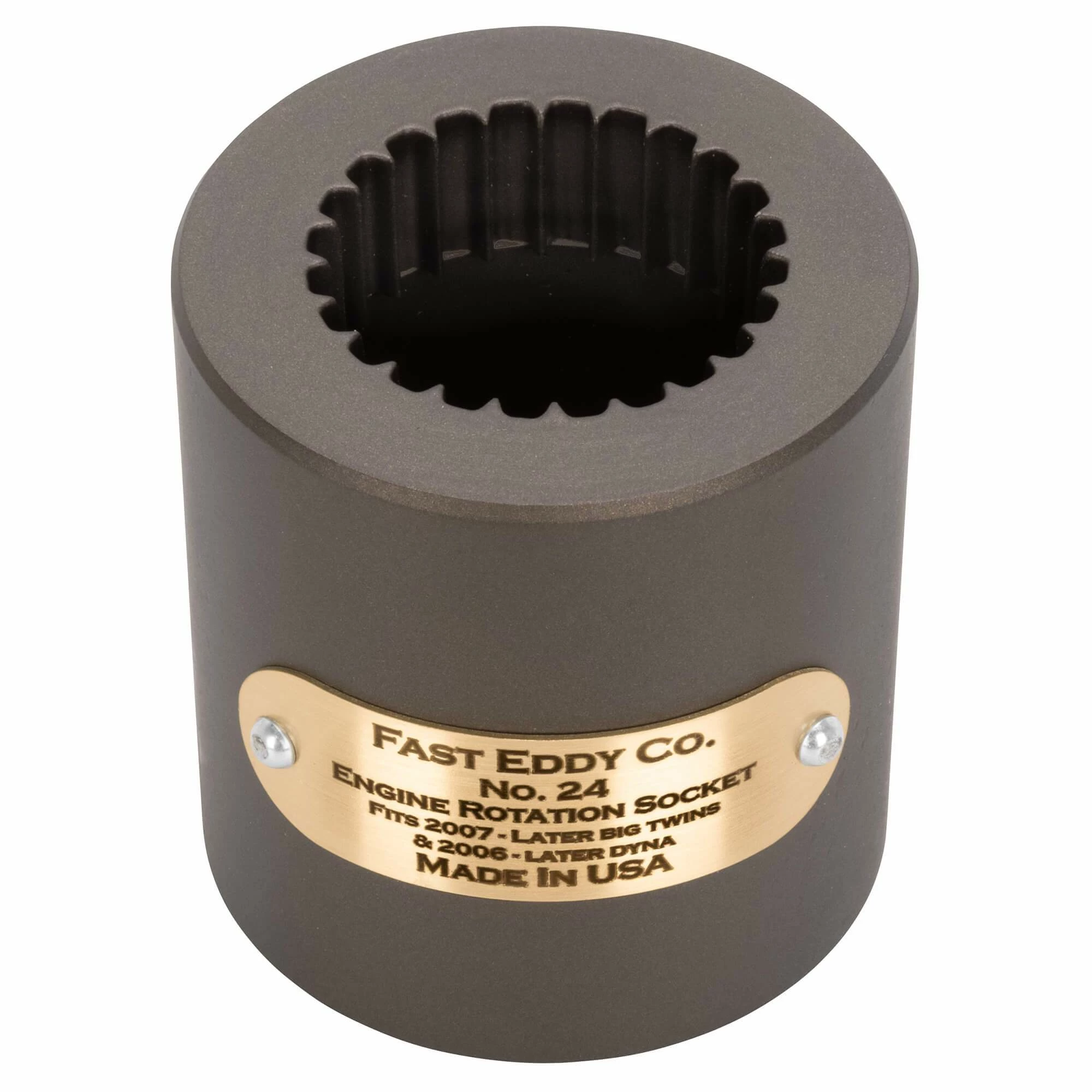 Fast Eddy Co. No. 24 Engine Rotation Socket - 24 Spline For 2007-Up Harley-Davidson Big Twin 1 Fast Eddy Co. No. 24 Engine Rotation Socket - 24 Spline For 2007-Up Harley-Davidson Big Twin