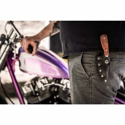 Whiteknuckler Brand Cocobolo - Model 3 Knife - Right Hand - Black Sheath -Motorcycle Accessories Shop 012523 Whiteknuckler Model3Knife RightHand BlackSheath 3