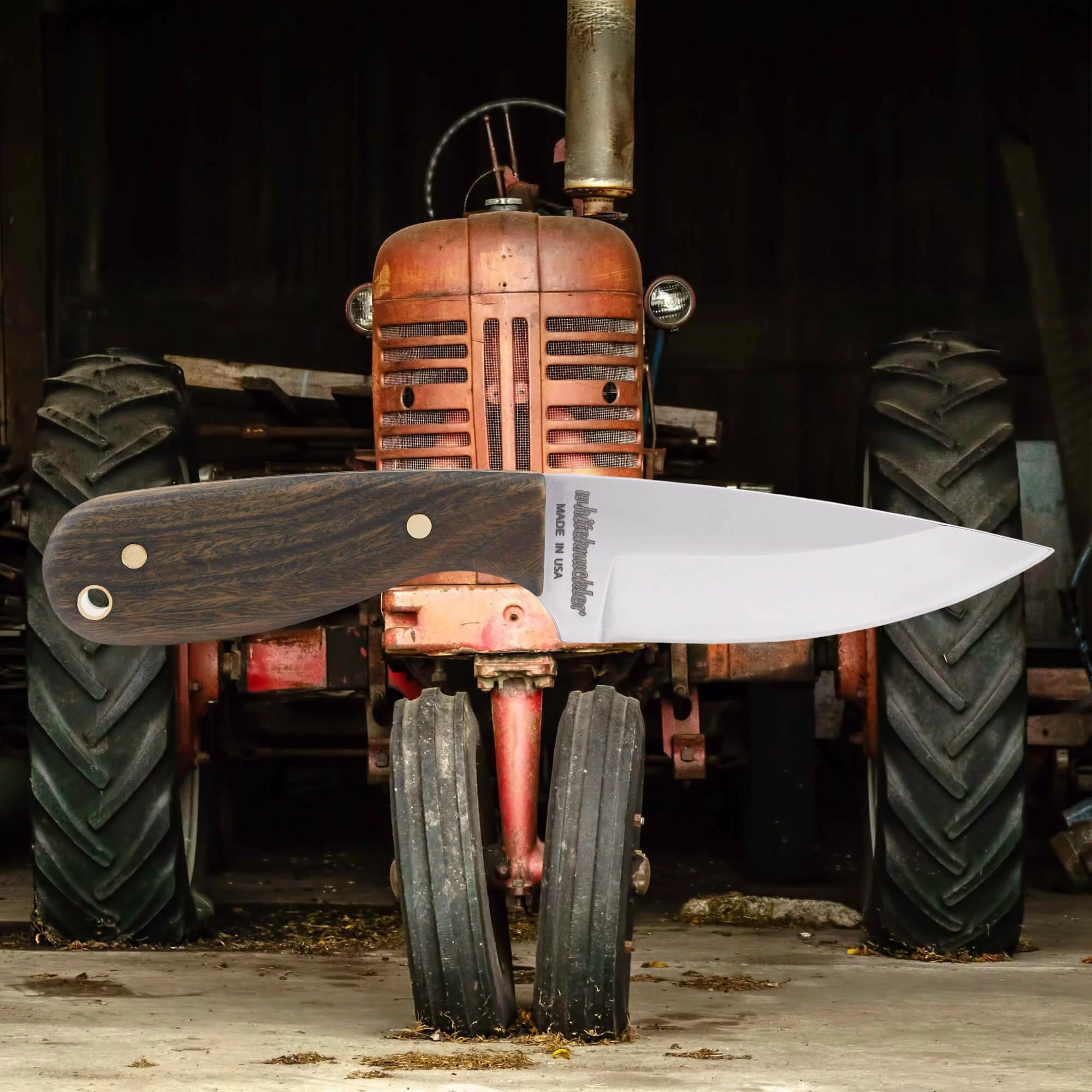 Whiteknuckler Brand Lignum Vitae - Model 3 Knife - Right Hand - Black Sheath 9 Whiteknuckler Brand Lignum Vitae - Model 3 Knife - Right Hand - Black Sheath - Image 9