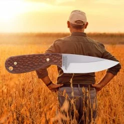 Whiteknuckler Brand Leopard Wood - Model 3 Knife - Right Hand - Black Sheath -Motorcycle Accessories Shop 012525 Whiteknuckler Brand Leopard Wood Model 3 Knife Right Hand Black Sheath 2