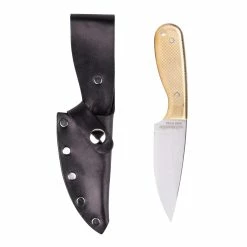 Whiteknuckler Brand 10 Oz Checkered Doubloon - Model 3 Knife - Right Hand - Black Sheath