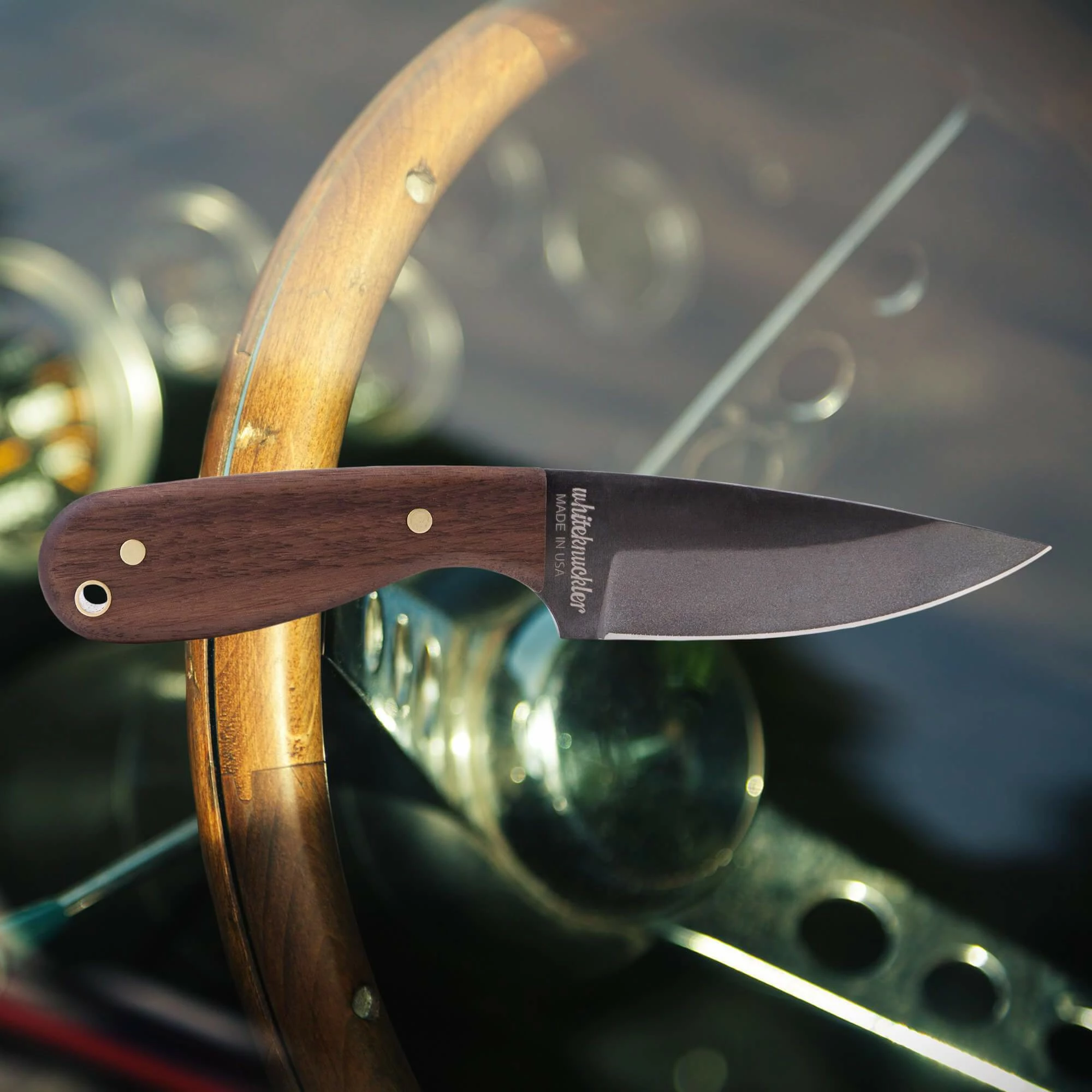 Whiteknuckler Brand American Black Walnut - Model 3 Knife - Right Hand - Black Sheath 10 Whiteknuckler Brand American Black Walnut - Model 3 Knife - Right Hand - Black Sheath - Image 10