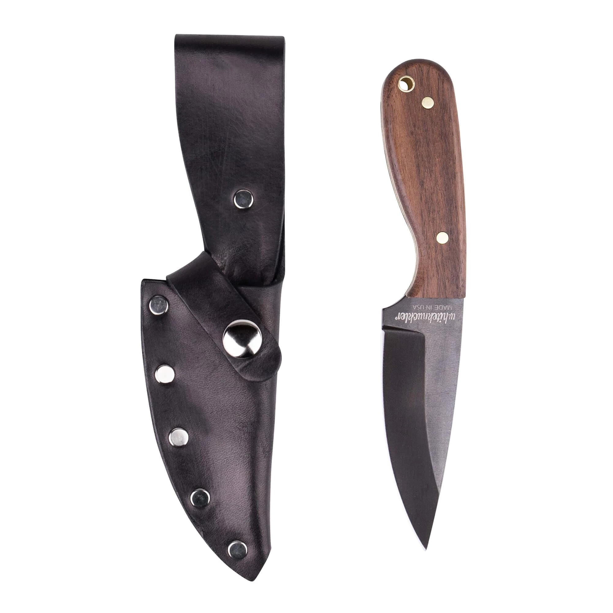 Whiteknuckler Brand American Black Walnut - Model 3 Knife - Right Hand - Black Sheath 1 Whiteknuckler Brand American Black Walnut - Model 3 Knife - Right Hand - Black Sheath