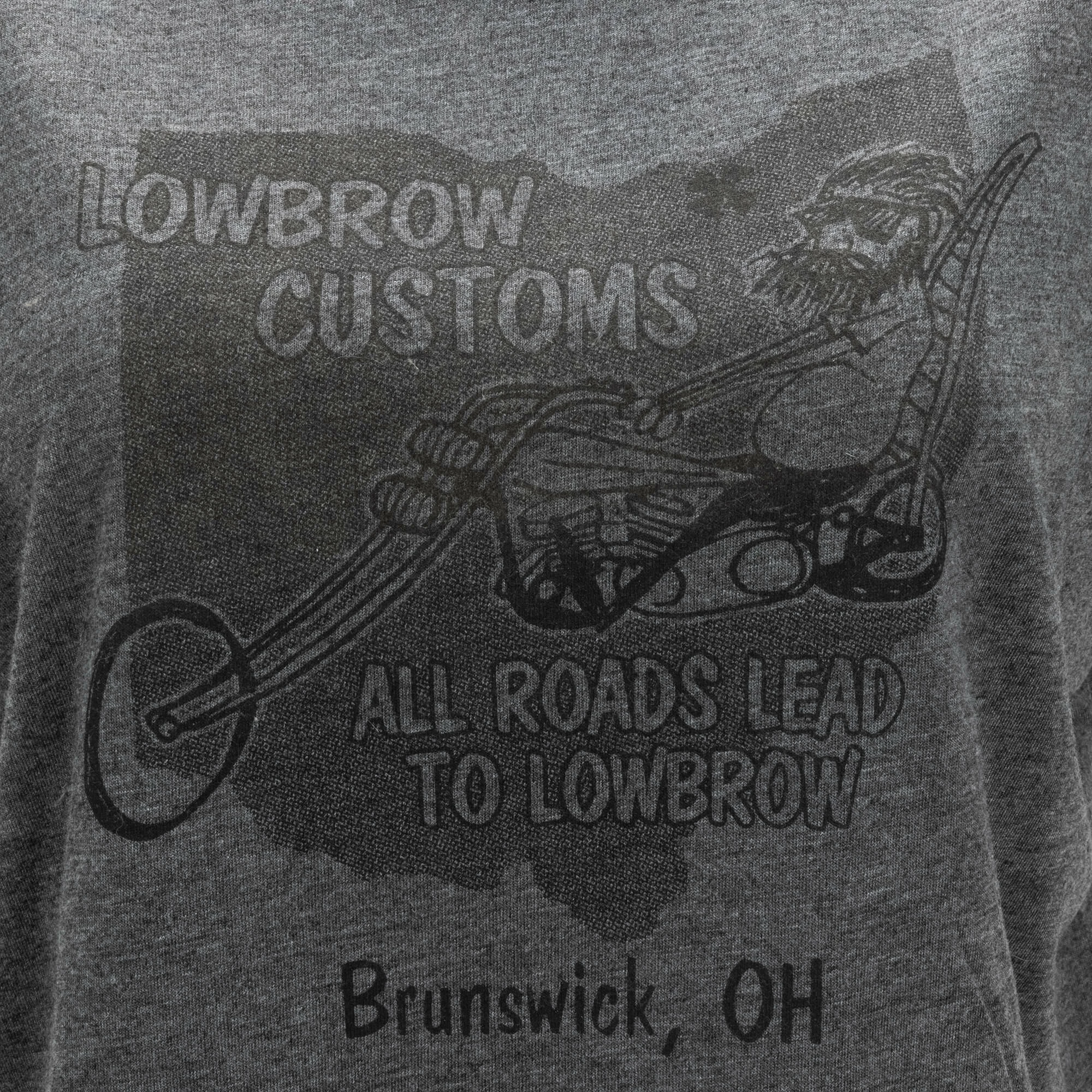 Lowbrow Customs Womens All Roads Lead To Lowbrow T-Shirt 2 Lowbrow Customs Womens All Roads Lead To Lowbrow T-Shirt - Image 2