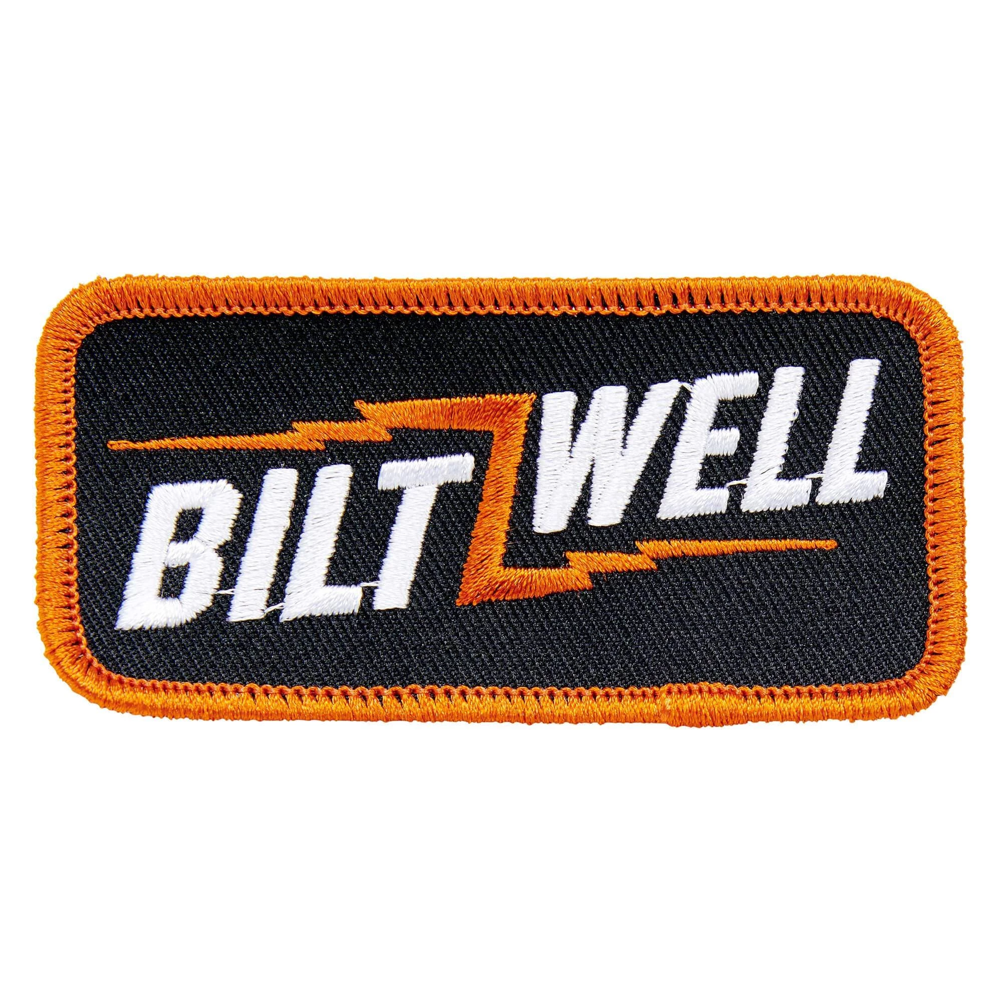Biltwell Bolt Patch - Black/Orange/Green 1 Biltwell Bolt Patch - Black/Orange/Green