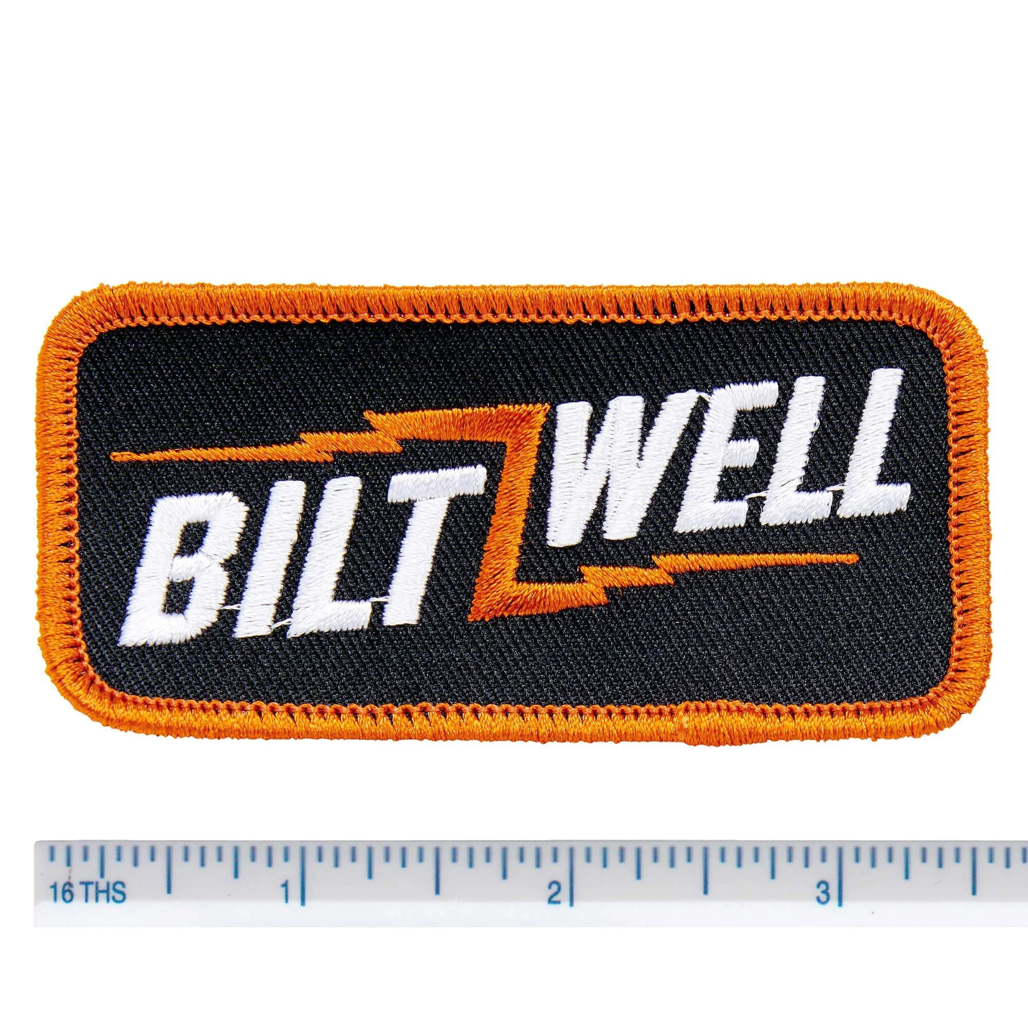 Biltwell Bolt Patch - Black/Orange/Green 2 Biltwell Bolt Patch - Black/Orange/Green - Image 2