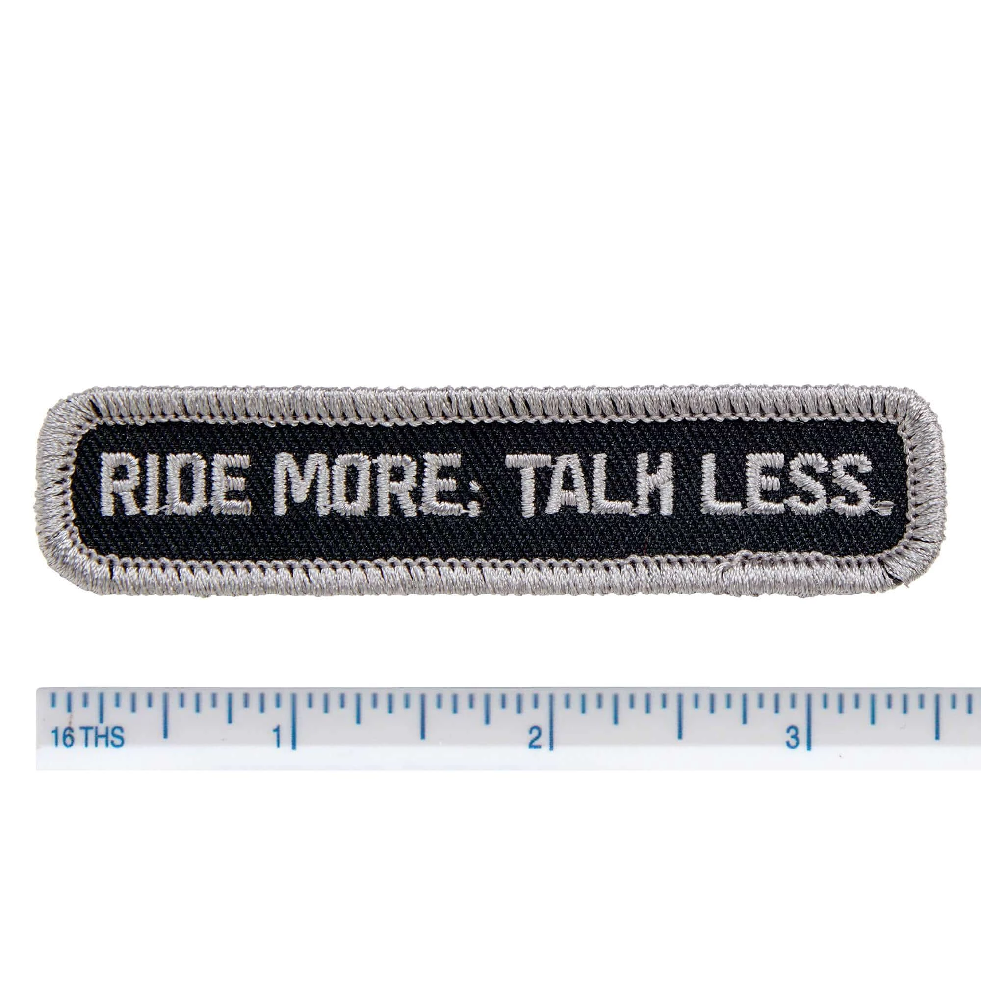 Biltwell Talk Less Patch - Black/Grey 2 Biltwell Talk Less Patch - Black/Grey - Image 2